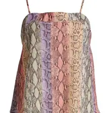 Hiatus Rainbow Snakeskin Print Cami Tank