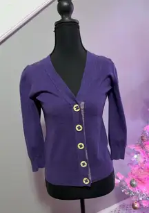 Boden x Anthropologie Purple Cardigan Size 4