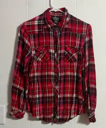 Angie Vibrant Red Plaid Shirt