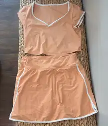 Old Navy Active Peach Set with White Accents