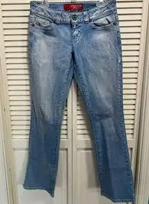 Jeans Darevdevil Boot Light Wash Low Rise Embroidery Size 29