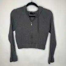Out from under Cropped Ribbed Gray Jacket Sz Small
