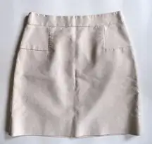 khaki cream short skirt 0