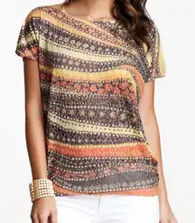 Crew Neck Printed Tee NWOT‎