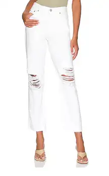 Rails X Revolve Atwater Slouchy Straight Jeans in Blanche Distress. Size 28