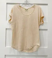 Peach Slub Jersey Tee Shirt