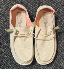 Hey Dude Wendy Chambray Women's Casual Shoes, White Nut, 9