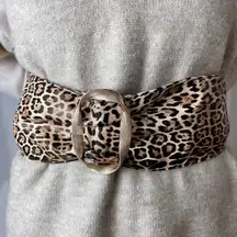 Animal Print Elastic Belt