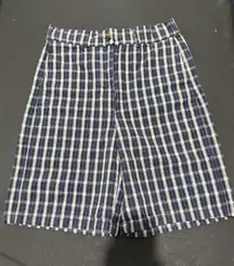 Urban Outfitters NEW Playa Longline Blue Black White Plaid Menswear Insp Short S