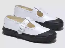 NEW VANS Style 93 Mary Jane Canvas Coated Sneakers silver black womens us 10