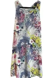 Cynthia Rowley‎ floral 100% silk dress size 10