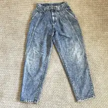 Vintage Lee Acid Wash High Waist Pleated Jeans