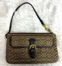 COACH y2k Soho Brown Signature Canvas Wristlet