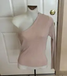 S Lelis Rose Gold 1 shoulder sweater