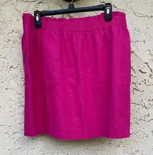 J.Crew Factory Linen Cotton Blend Hot Pink Size 14 Mini Skirt summer