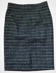 Trina Turk Black & White Tweed Career Pencil Skirt L NWT