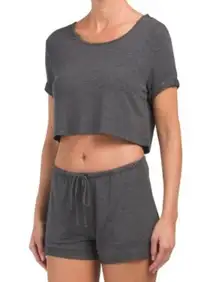 Max Studio Cropped Top & Shorts - Sleep Set