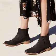 Free People Century Ankle Boots Booties  Leather Flat Back Zip Size EU36/ US6