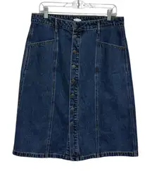 Old Navy A-Line Denim Alice Midi Skirt - Size 12