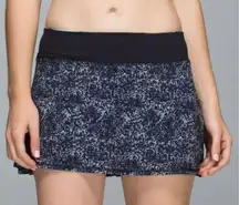 Lululemon Run Pace Setter Skirt *4-way Stretch Rocky Road Sand Dune Black Size 6