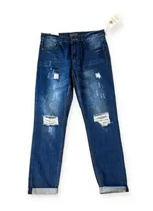 Women's AMERICAN‎ BAZI High Rise Factory Distressed Boyfriend Jean Size 3