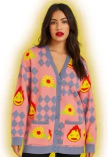 Studio Ghibli Howl's Moving Castle Howl's Diamonds & Calcifer Cardigan Her uni