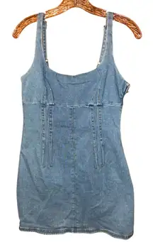 BDG urban outfitters denim scoop neck light wash dress medium #741
