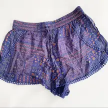 Women's Pattern Shorts sz Small Sun & Shadow Shorts Sz S