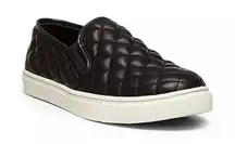 Steve Madden womens ecentrc black quilted slip on sneakers‎ size 6.5 leather