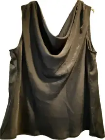 Nine West silky sleeveless top - cowl neck - black - Large. Gently pre-loved. Excellent condition. Pit to pit 21" Length 24.5"