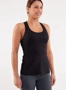 Lululemon Women's Black Athleisure Built In Bra Criss Cross Swift Tank 4