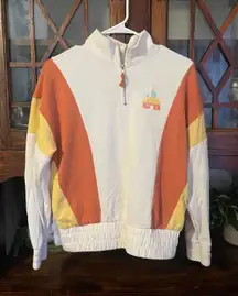 Disney World Sweatshirt Pullover XS Living My Best Disney Life Quarter Zip