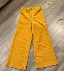 Billabong Mustard Yellow Wide-Leg Corduroy Pants high waisted size 26