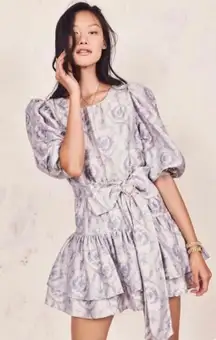 LoveShackFancy Small Dress Cocktail Silk Retro Formal Mini Party Pearla $579