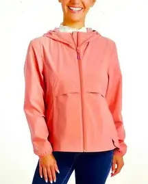 NWT Gerry pink lightweight Barbiecore hooded Packable rain jacket, size L spring