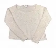 Decree Snowdrift Super Soft Sparkly Long Sleeve Cropped Sweater