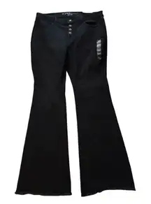 M Jeans By Maurice’s Cool Comfort Flare Curvy High Rise Black 16W Reg Button Fly