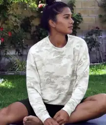 Athleta Pure Luxe Camo Printed Sweatshirt