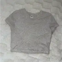 Aritzia TNA Crop Top Grey Tee