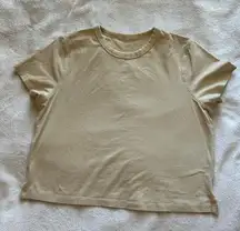 Cream Lululemon classic fit cotton-blend t-shirt