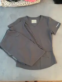 Grey Sketchers Scrub Set