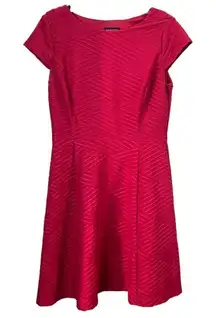 EN FOCUS STUDIO Red Texture Mini Dress Size 12
