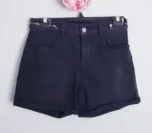 J Brand Black Shorts with Zipper Details