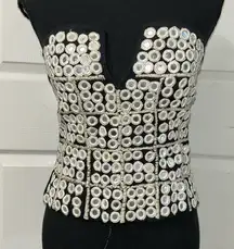 Revolve One Teaspoon Strapless Beaded Top(Size Small)