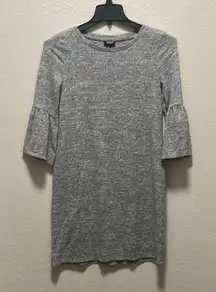 a.n.a Gray Sheath Dress with Bell Sleeves