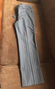 Black White Striped Pleated Wide Leg Dress Pants Size 2