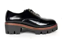 Jeffrey Campbell Trevor Platform Lug Sole Derby Oxfords Black Patent Leather 8