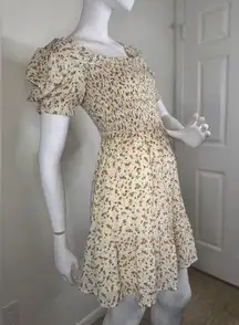 Mine Floral Square Neck Mini Dress Size Medium. #96