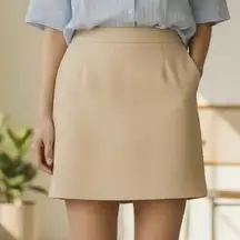 H&M Beige A-Line Skirt