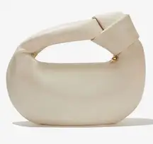 Melie Bianco Alexandra Cream Vegan Top Handle Crescent Hobo Bag Minimalist